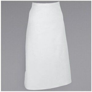 Mercer Culinary M61130WH Genesis White Poly-cotton Apron - 33" x 29"